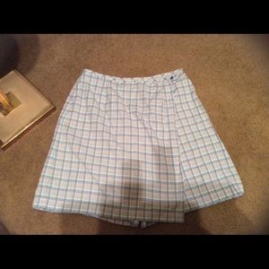 Liz Claiborne Blue and White Plaid Skort